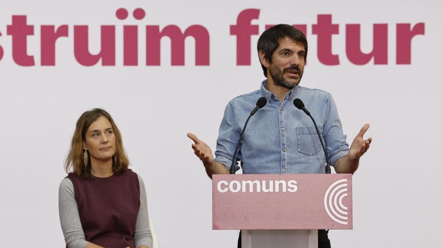 El ministro de Cultura Ernest Urtasun durante la IV Asamblea Nacional de Comuns, este domingo en Barcelona.