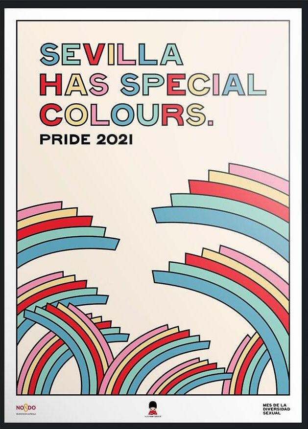 Cartel con motivo del Mes de la Diversidad en Sevilla.