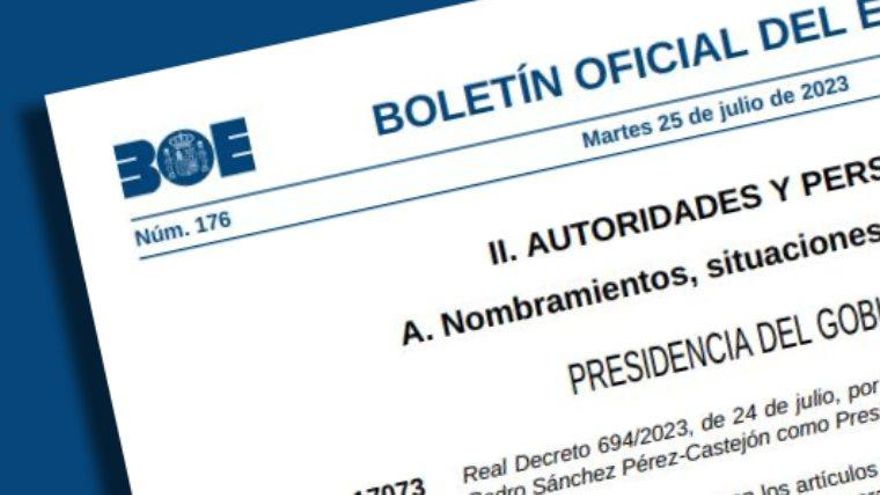 El BOE publica el cese del presidente del Gobierno y de los ministros, que pasan a estar en funciones
