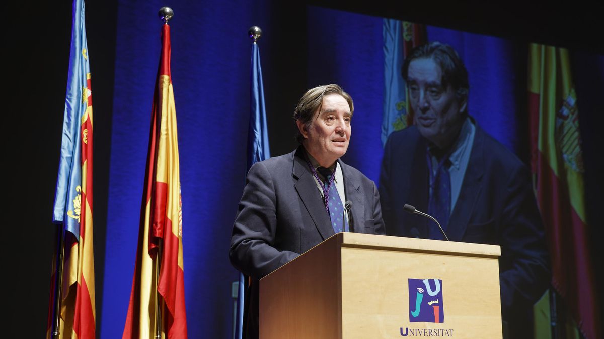 Intervención de Luis García Montero en el acto en la Universitat Jaume I de Castelló de la Plana.