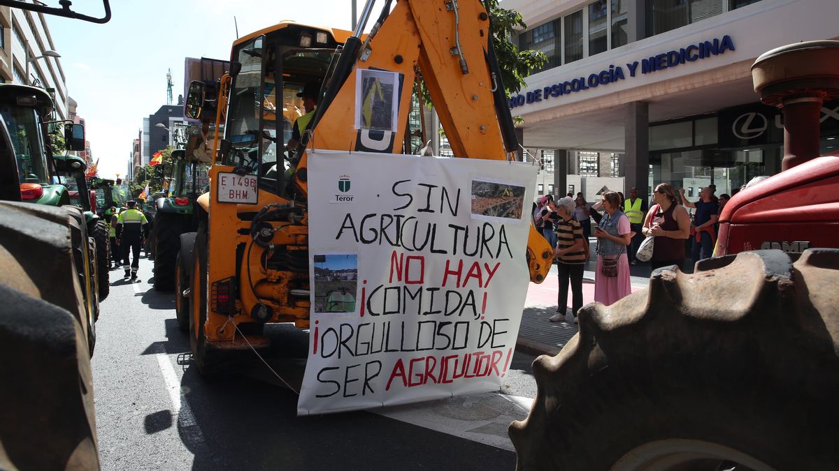 Así se vivió la protesta de agricultores y ganaderos en Gran Canaria