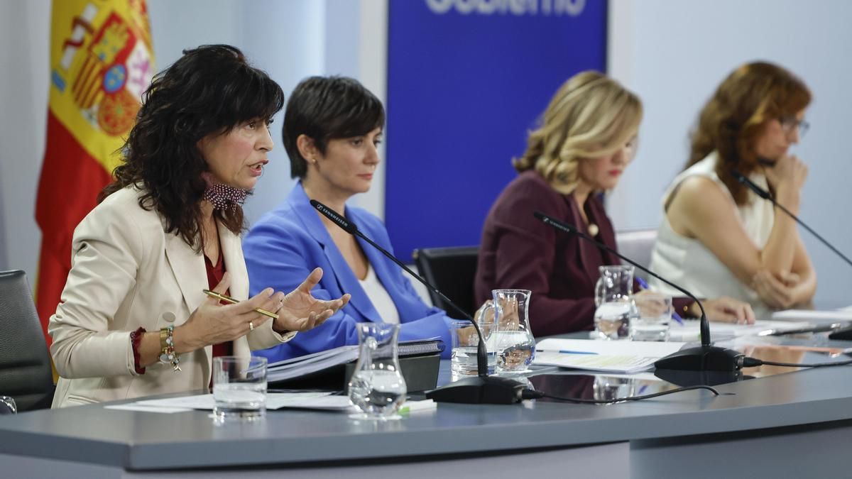 La rueda de prensa posterior al Consejo de Ministros.
