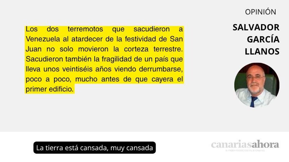 La tierra está cansada, muy cansada