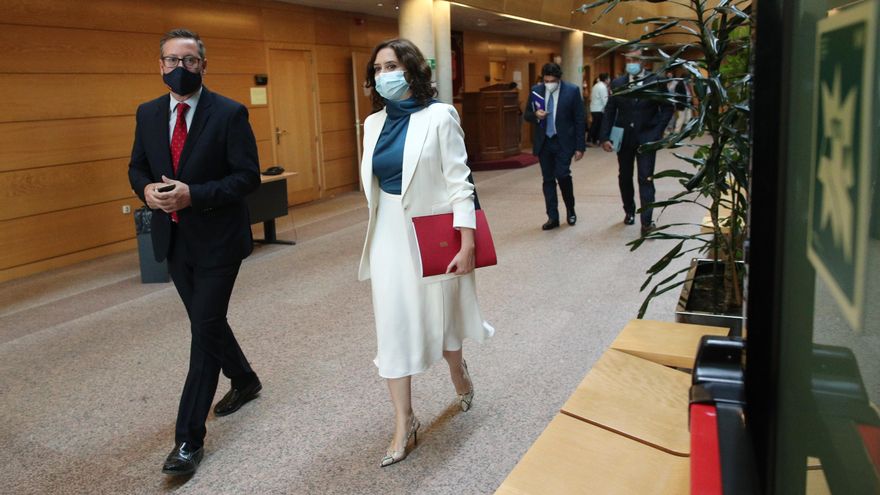 Ayuso trata de zanjar la crisis interna con Ciudadanos y recupera las banderas del PP en su primer Debate del Estado de la región