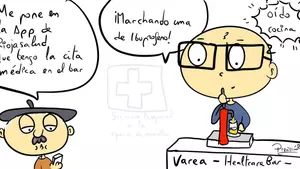 Esperando al médico en el bar