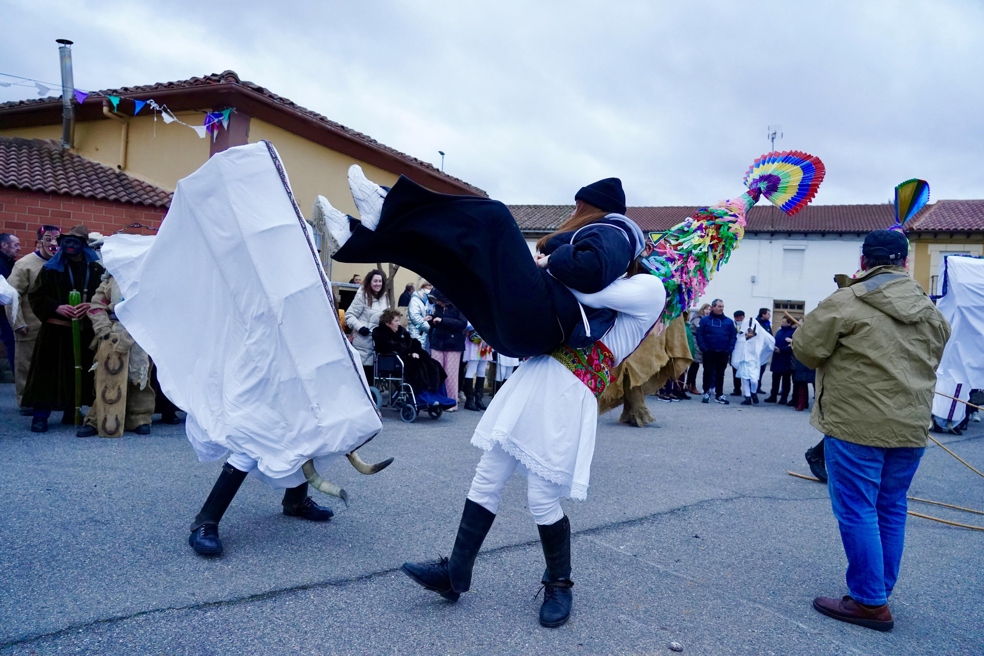 Toros y guirrios del antruejo en Velilla de la Reina