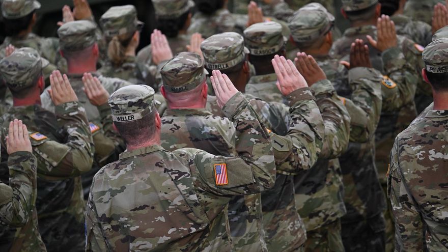 Militares del Ejército de EEUU en Washington el pasado 14 de junio.