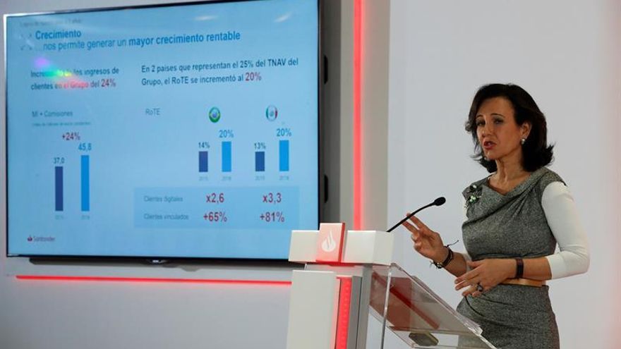 La presidenta del Santander gana más de 11 millones en 2018