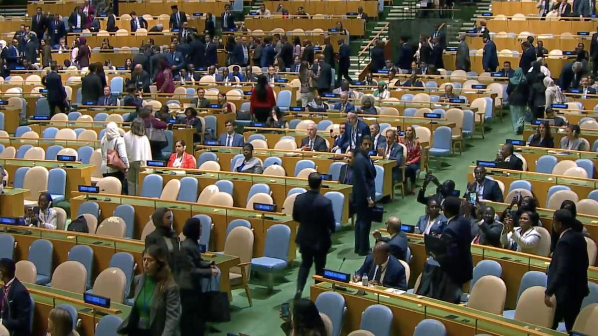 La Asamblea General de la ONU se vacía ante el discurso de Netanyahu, quien patalea: "Son cobardes morales"