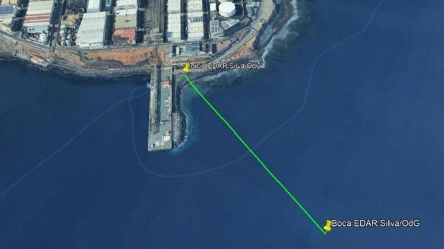 Conducción del emisario submarino 222, en Telde