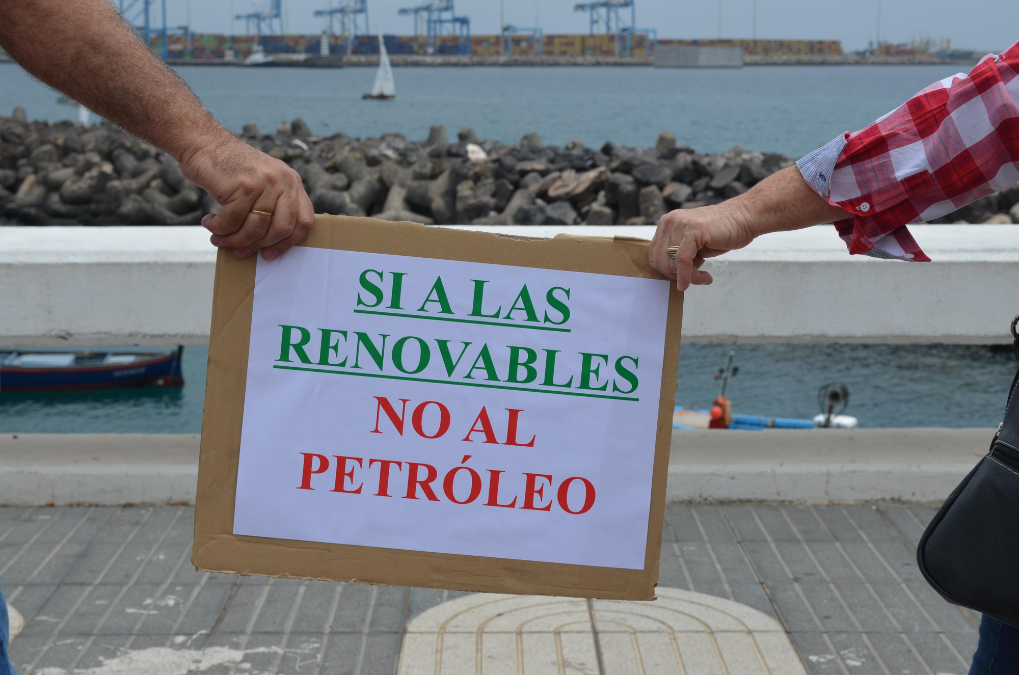 Cartel reivindicativo en la protesta de Las Palmas de Gran Canaria. Sí o Sí Comunicación.