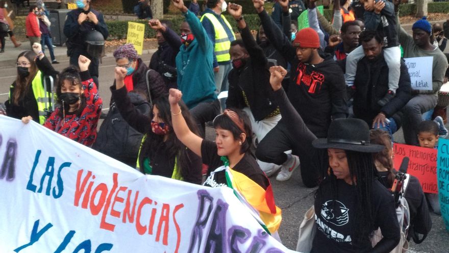Manifestación convocada por el movimiento antirracista de Madrid bajo el lema “contra las violencias racistas y los discursos de odio”
