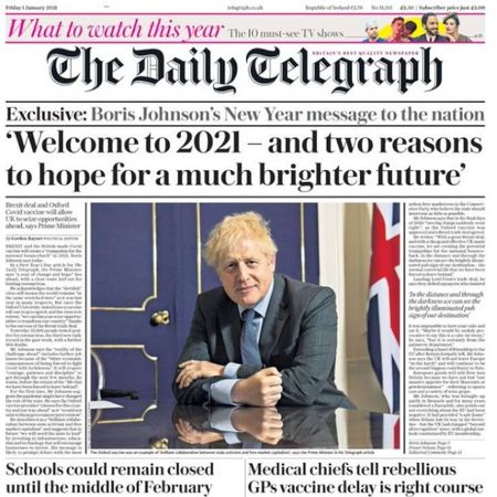 Portada de The Daily Telegraph