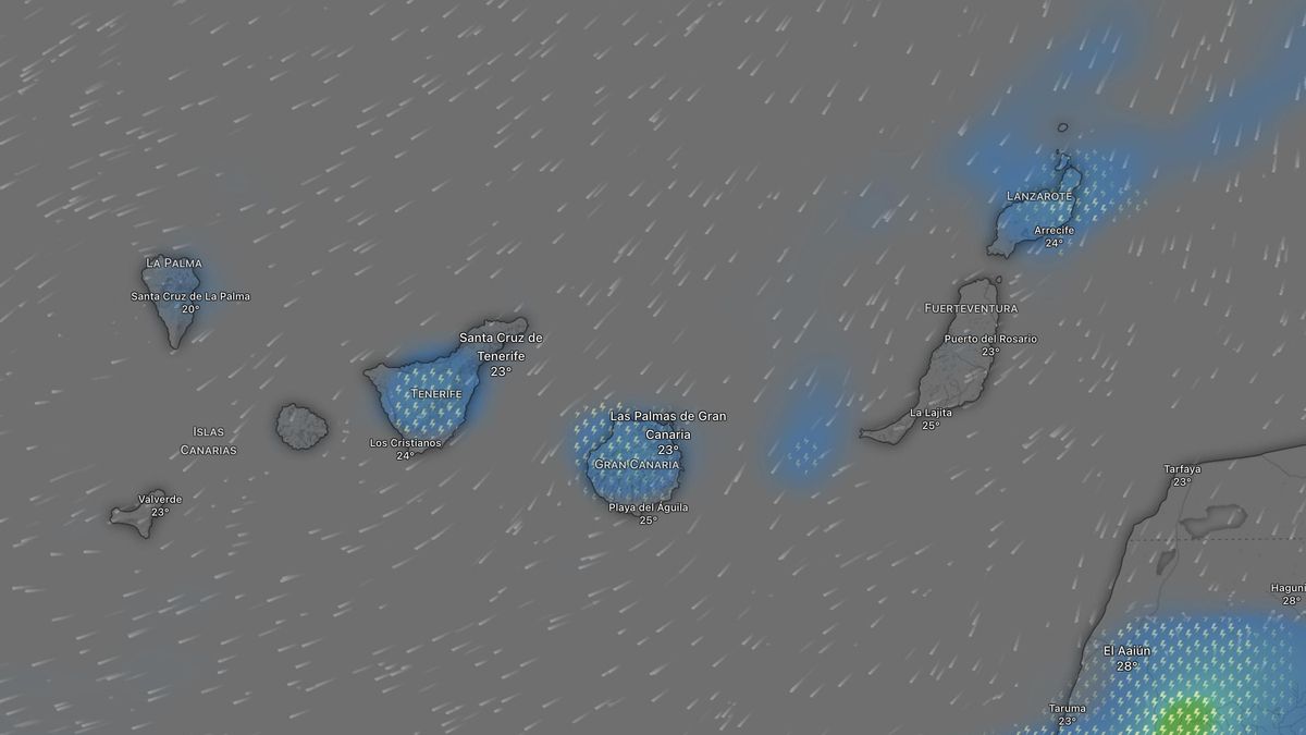 Tres islas de Canarias, en aviso amarillo por fuertes lluvias y posibles tormentas