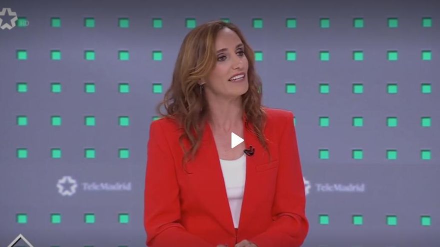 Mónica García en el debate de la CAM