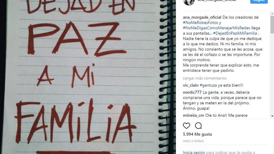 Instagram de Ana Morgade