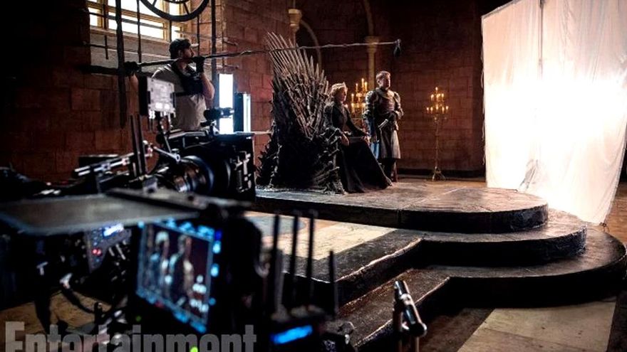 Lena Headey y Nikolaj Coster-Waldau en el set de 'Juego de Tronos'