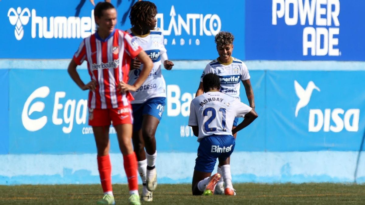 María José Pérez y Gift Monday celebran el empate ante el Atlético de Madrid