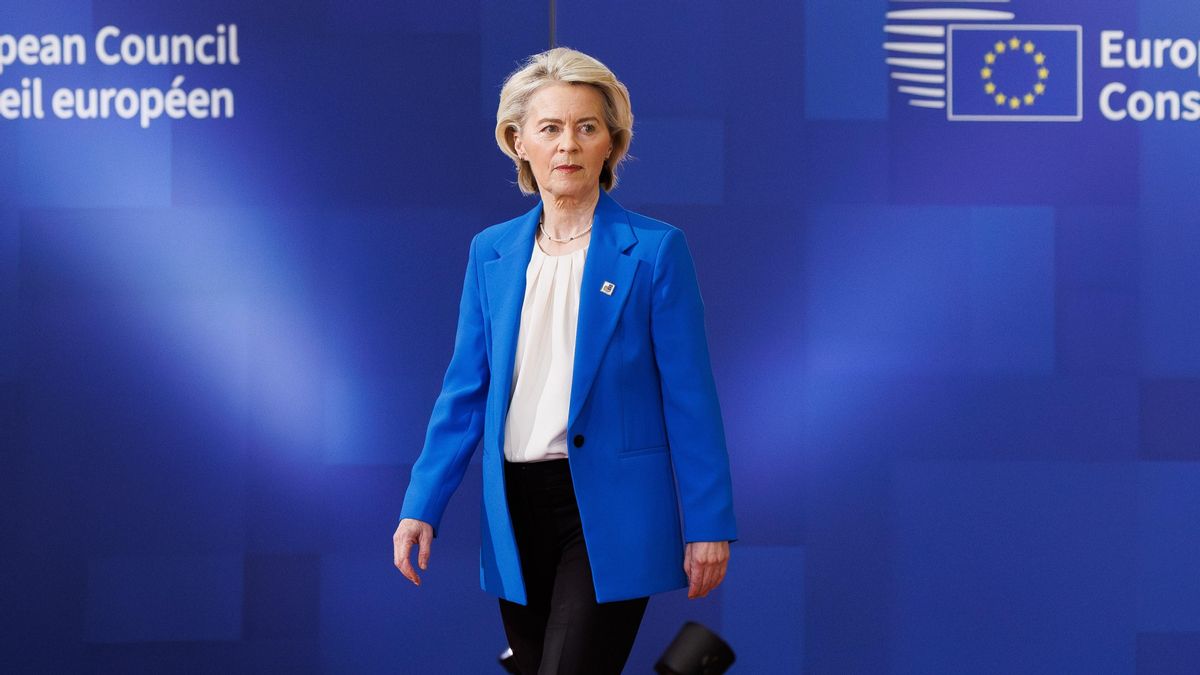 Ursula von der Leyen a su llegada a una cumbre europea en Bruselas.