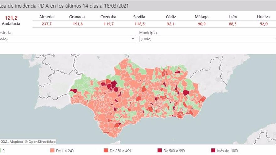 Andalucía tendrá desde este viernes 36 municipios con cierre perimetral y ocho sin actividad no esencial