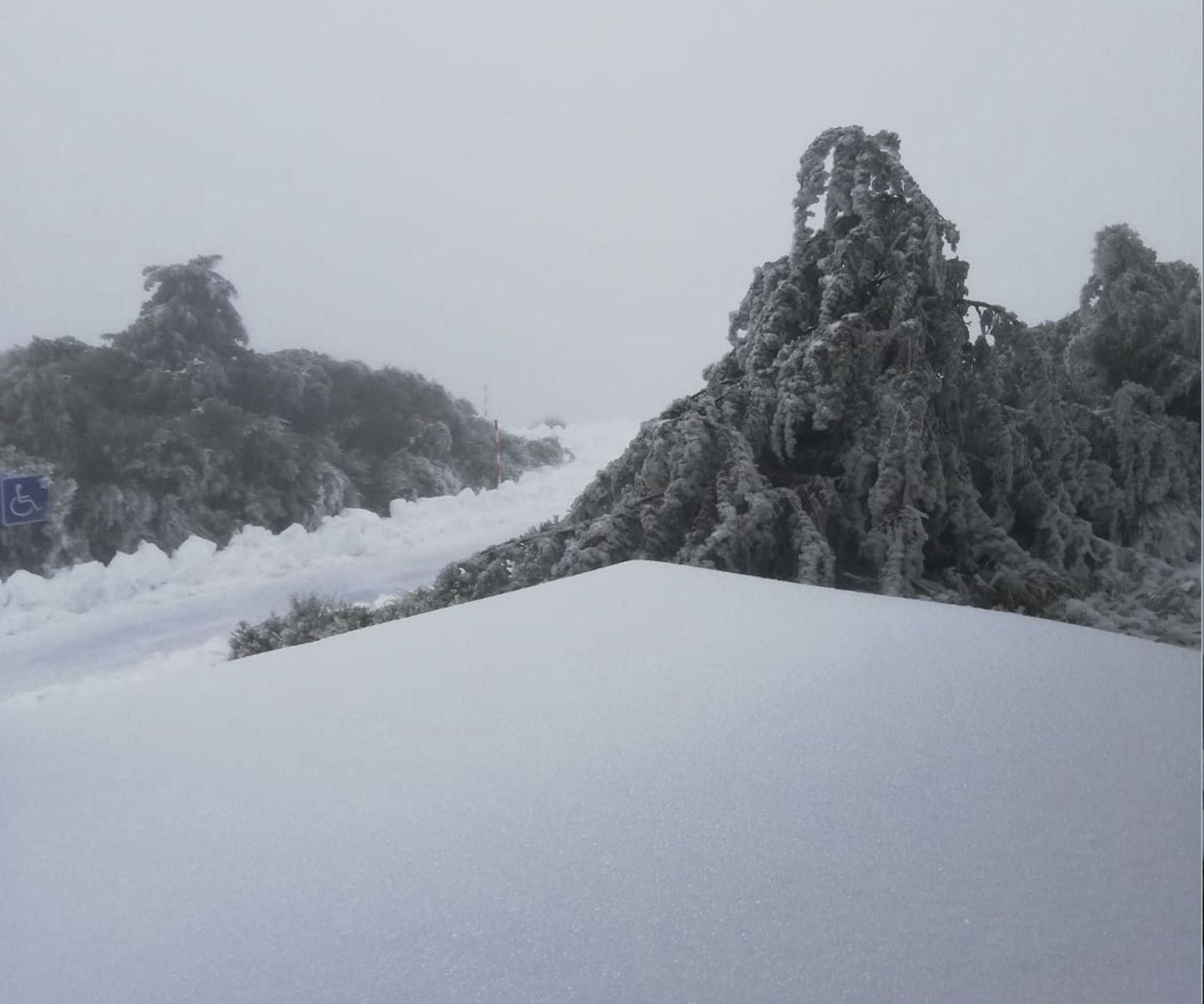 Exterior de la Residencia del IAC en el Observatorio del Roque de Los Muchachos, este sábado.