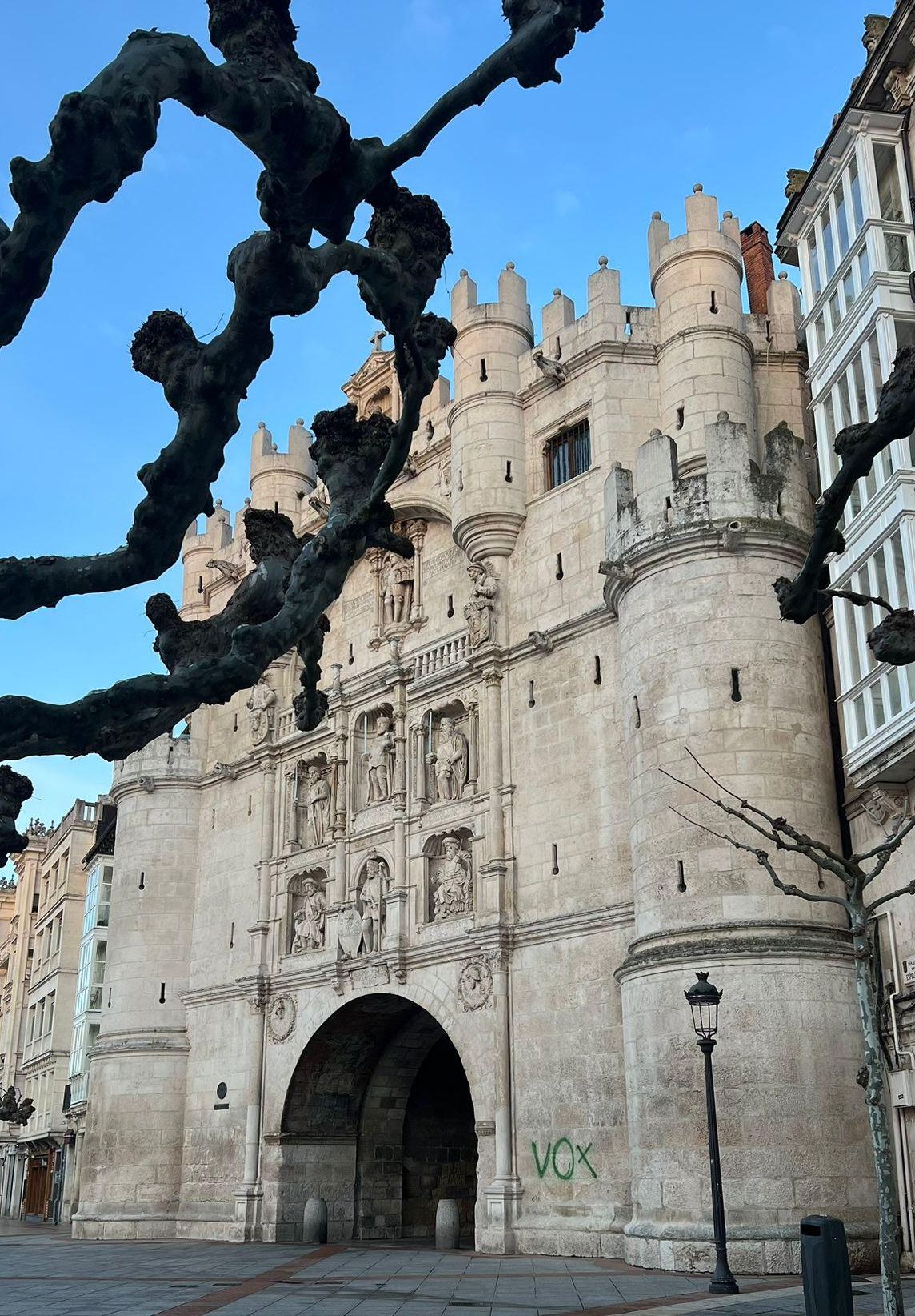 Vista del arco de Santa María esta mañana