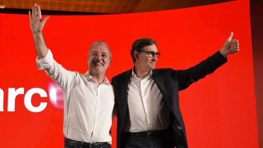 Collboni e Illa durante el acto