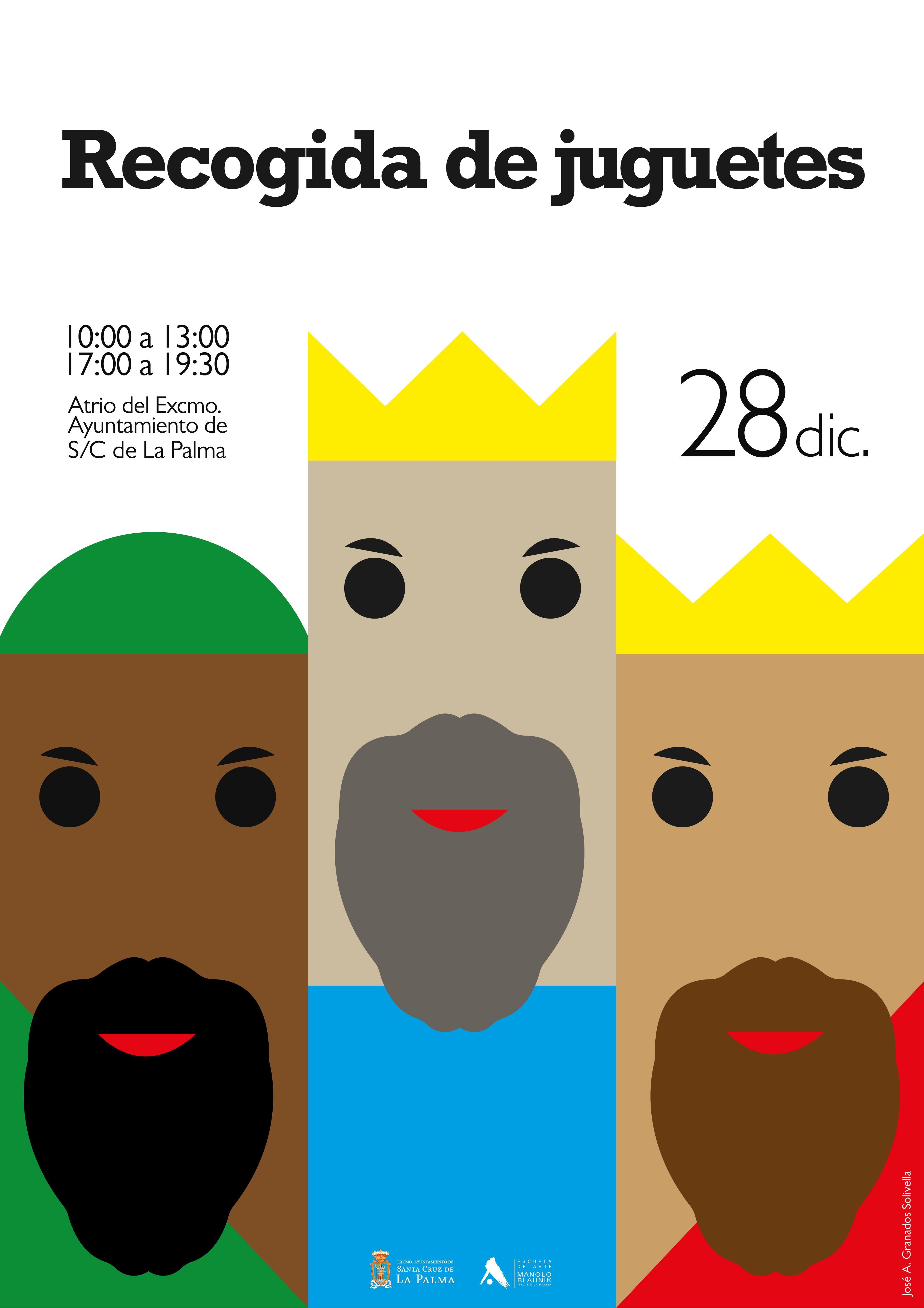 Cartel de la recogida de juguetes.