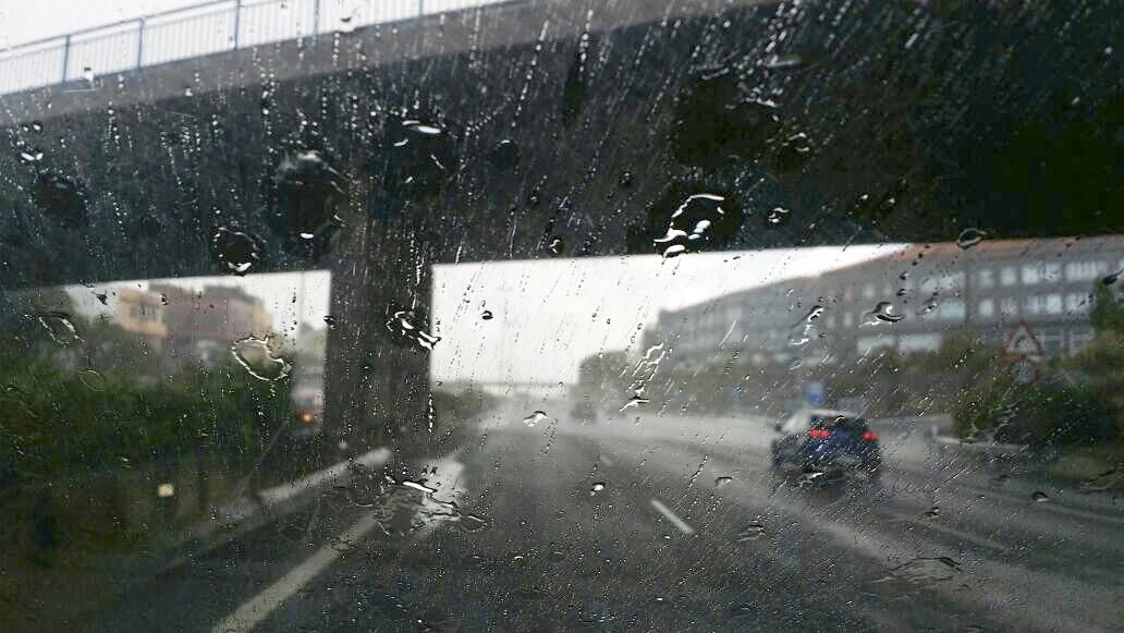 Fuertes lluvias en la autopista. Gran Canaria