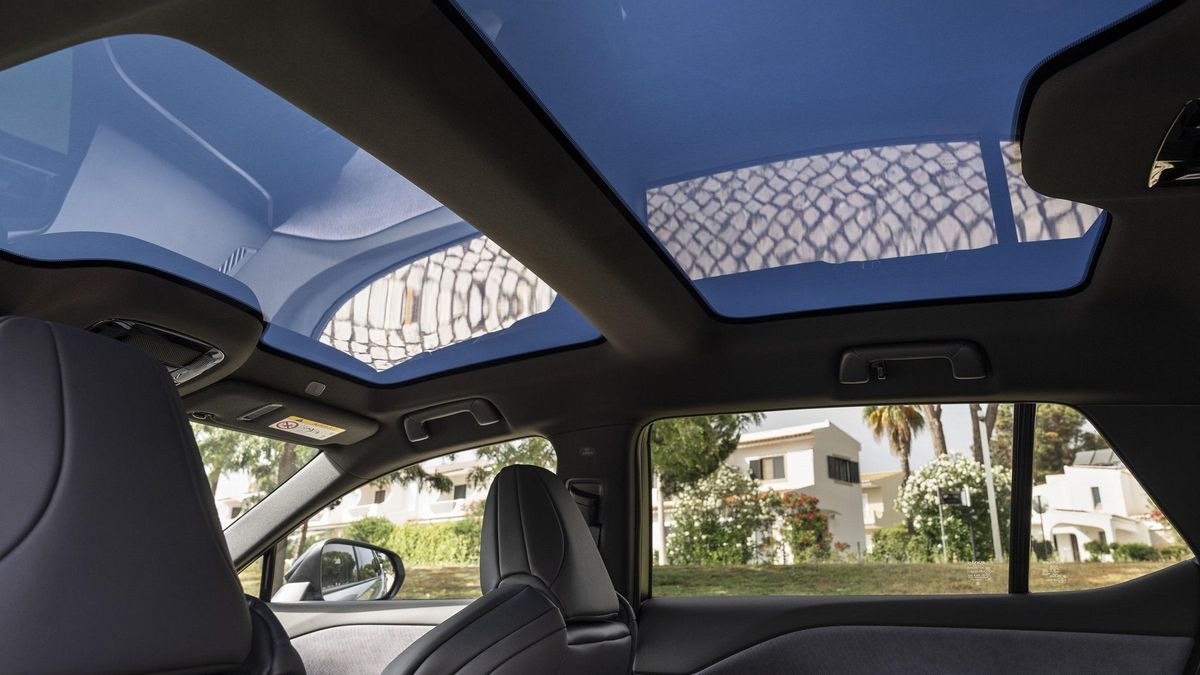 Vista del techo panorámico atenuable.