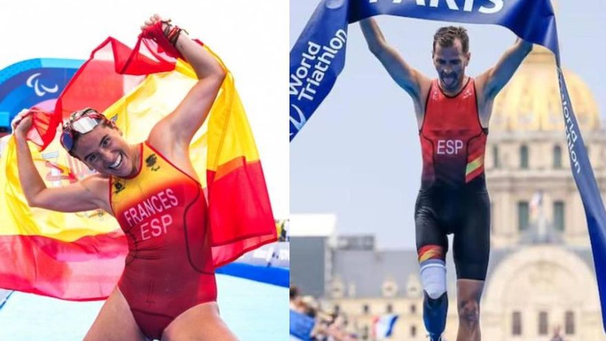 Los triatletas Dani Molina y Marta Francés conquistan el oro y la plata en los Juegos Paralímpicos de París 2024