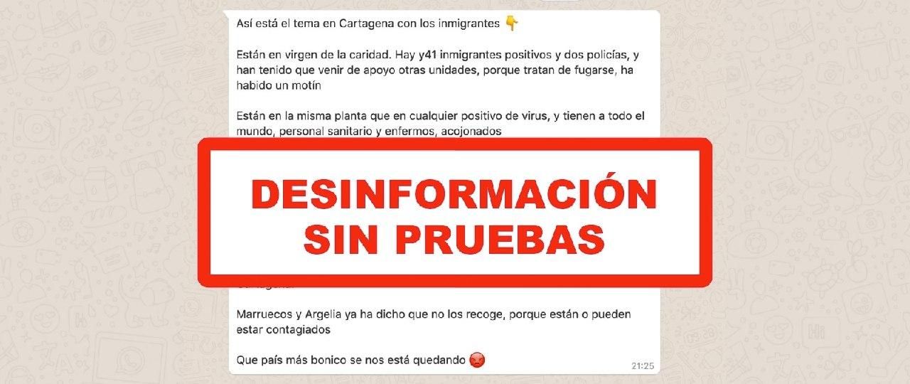 Captura de uno de los bulos difundidos por WhatsApp.