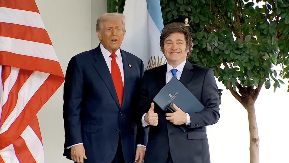 Trump con Milei, este martes en la Casa Blanca.