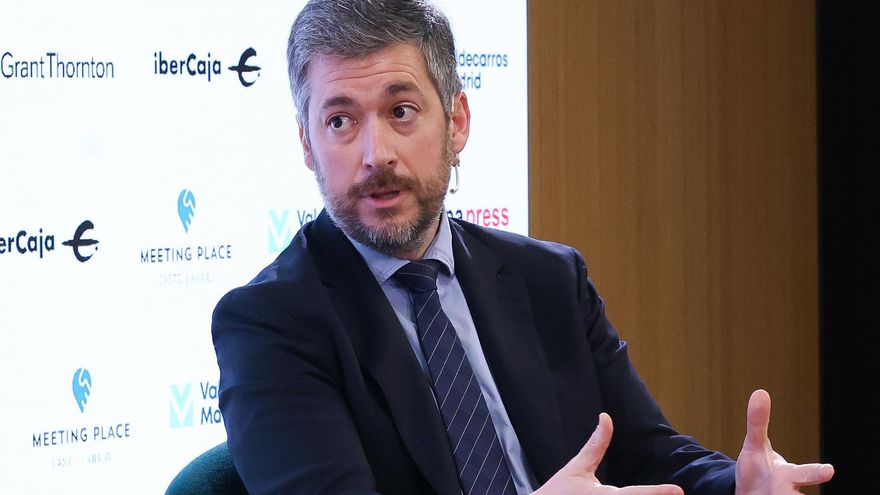 Archivo - El consejero de Presidencia, Justicia y Administración Local de la Comunidad de Madrid, Miguel Ángel García Martín, durante un Desayuno Madrid, en el Auditorio Meeting Place de Castellana, a 7 de abril de 2025, en Madrid (España). El encuentro h