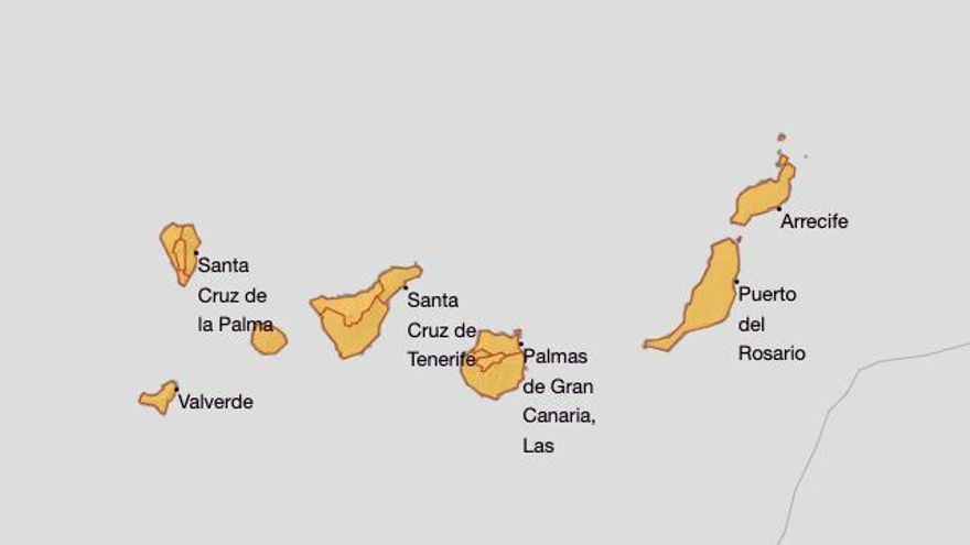 Temperaturas de hasta 39 grados: la Aemet amplía sus avisos por riesgo importante por calor en toda Canarias