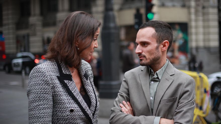 Archivo - La portavoz socialista en el Ayuntamiento de Madrid, Reyes Maroto, y el portavoz socialista de Urbanismo, Antonio Giraldo