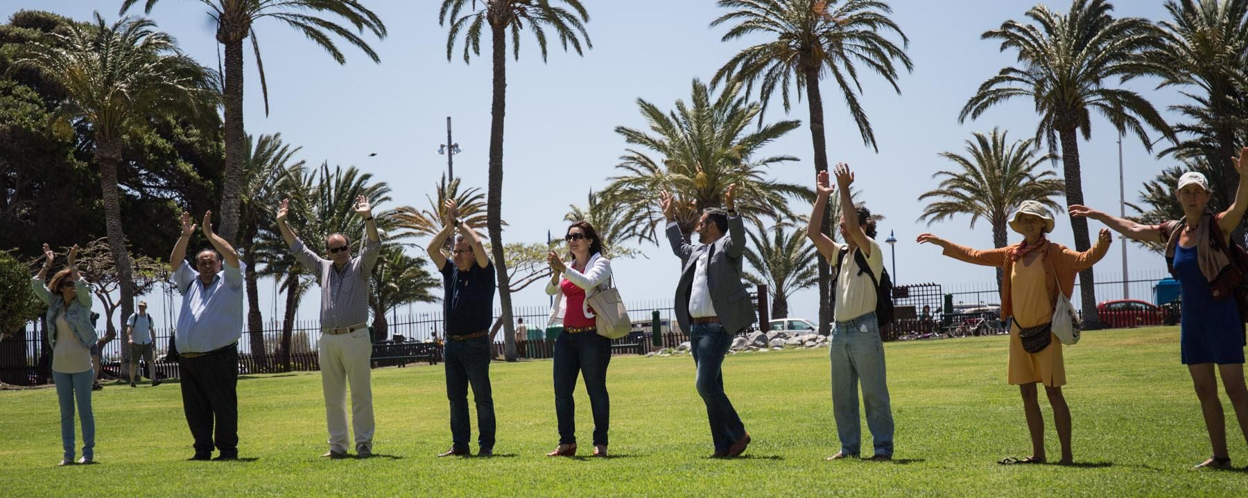 Cadena humana en La Gomera