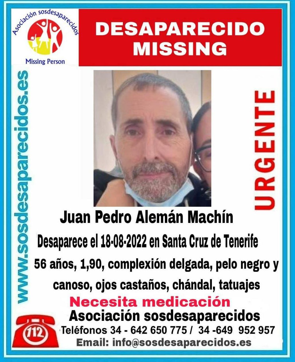 Cartel de búsqueda de Juan Pedro Alemán Machín