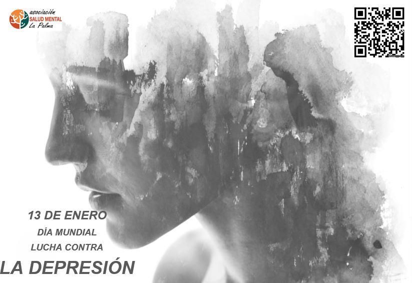 Cartel del día mundial de la lucha contra la depresión.