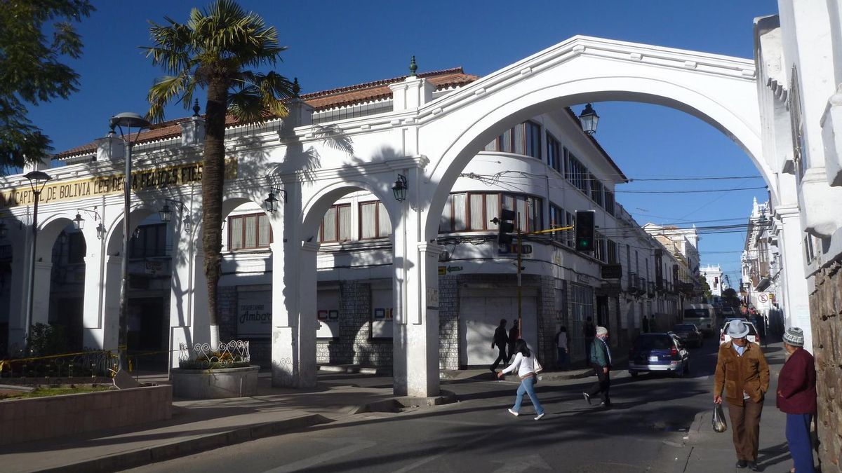 Arcos de Surapata, que dan acceso al 'barrio de los pobres' del casco histórico de Sucre.