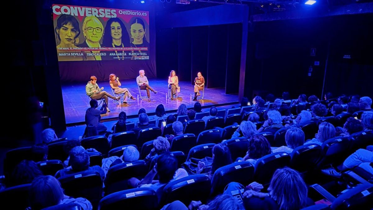 Lleno en la Sala Russafa de València con motivo del acto organizado por elDiario.es por el 1 de Mayo.