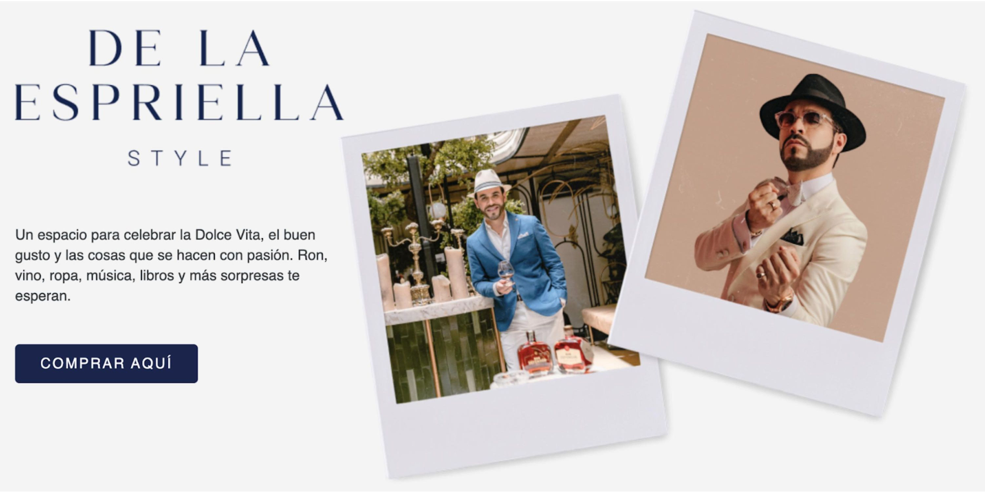 Imagen de la página web de De la Espriella Style.