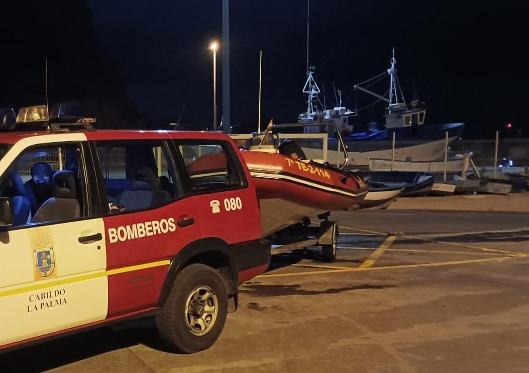 Operativo de Bomberos La Palma que intervino en el rescate. BOMBEROS LA PALMA