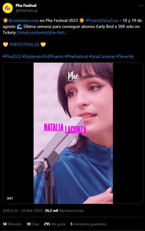 Contenido con más retweets sobre Phé Festival