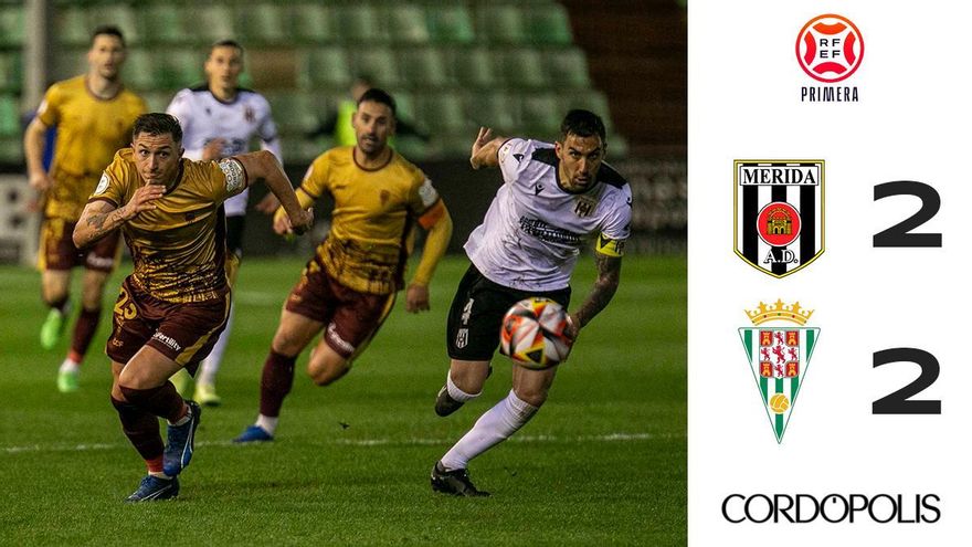 El Córdoba CF, preso de sus propios errores en Mérida