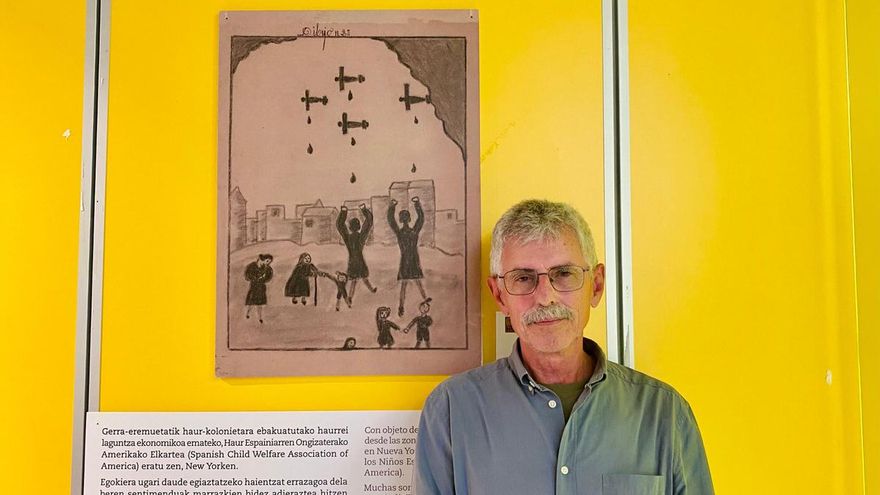 Los niños también cuentan la historia: Donostia recopila en una muestra 48 dibujos de exiliados de la Guerra Civil