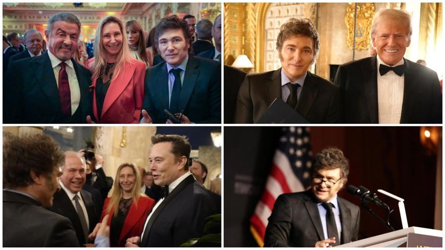 Trump, Stallone, Elon Musk y la noche al ritmo de Village People de Javier Milei