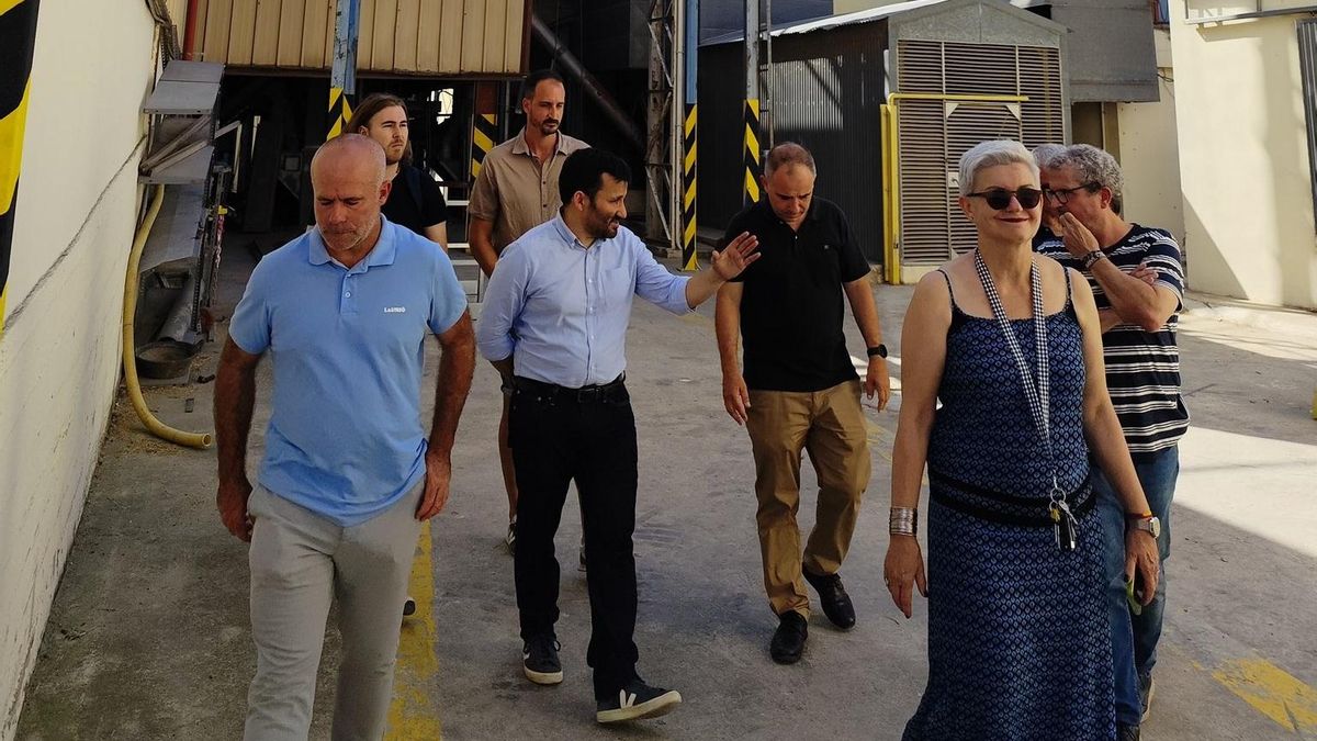 Imagen de la visita del eurodiputado Vicent Marzà a Sueca.