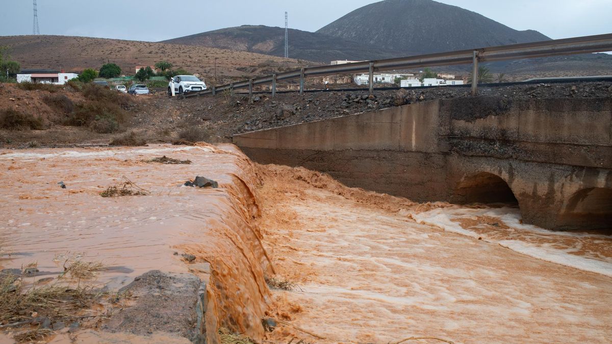 Efectos de las lluvias este viernes en Fuerteventura