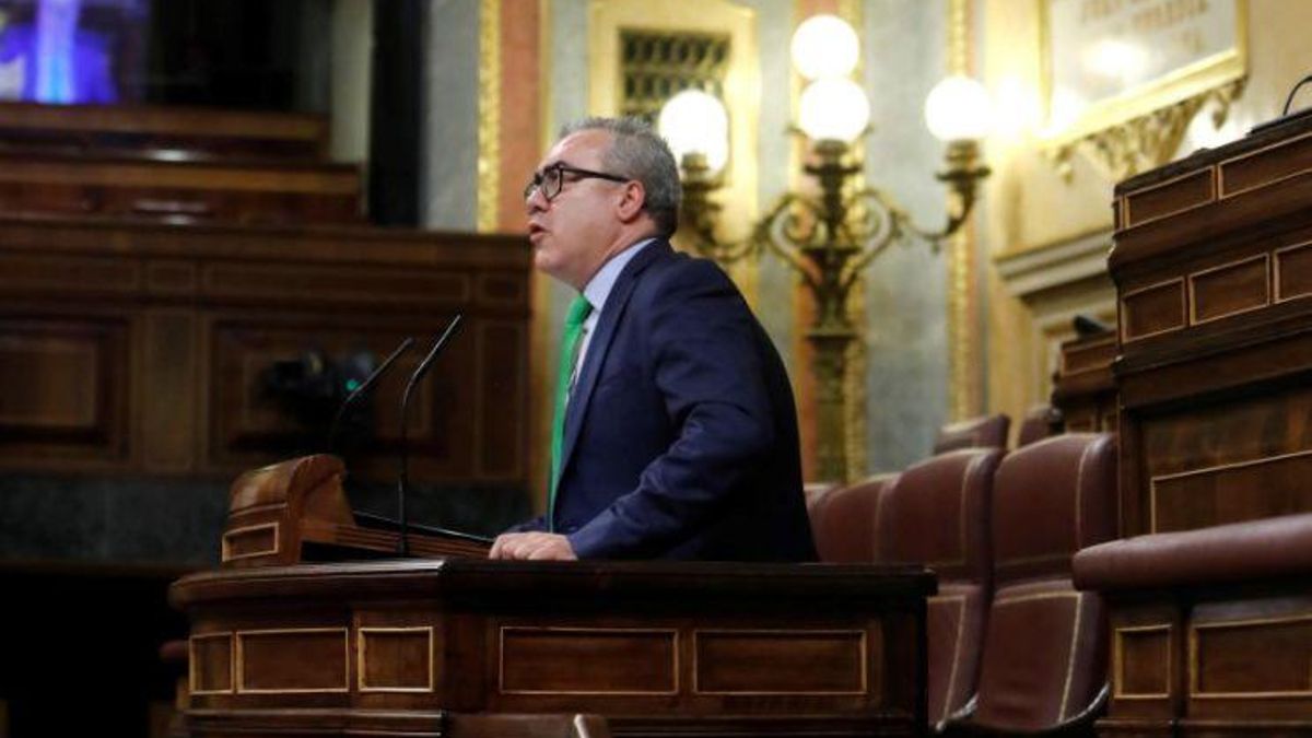 El portavoz parlamentario del PRC, Pedro Hernando, en el Congreso.